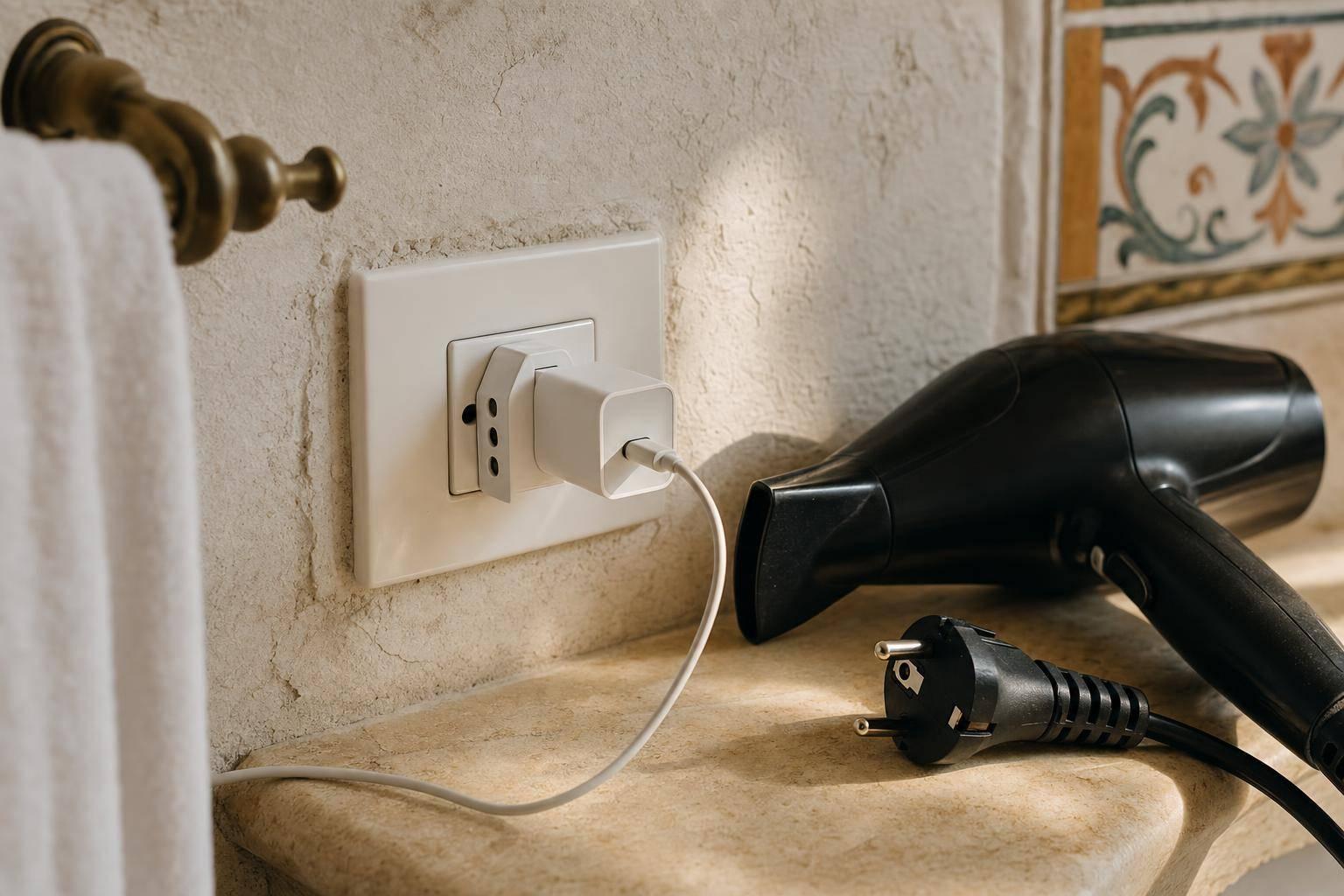 Gniazdka we Włoszech: ładowarkę podłączysz, suszarkę niekoniecznie (adapter typu L)